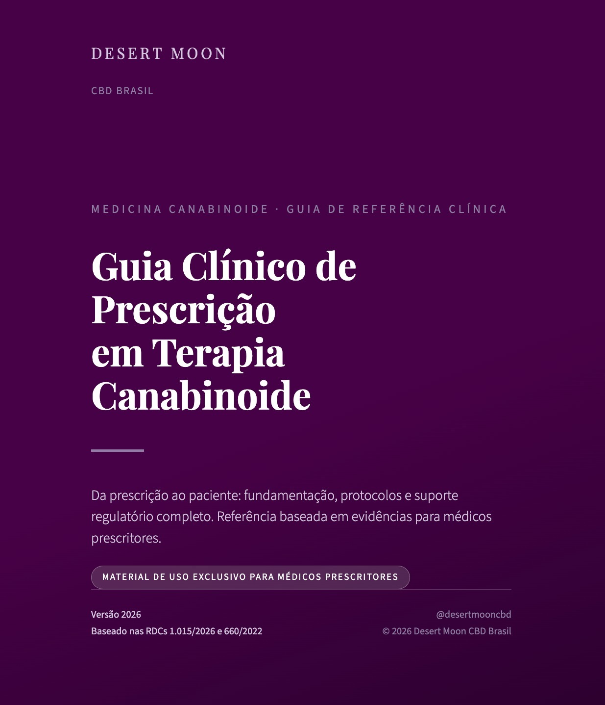 Guia Clínico de Prescrição em Terapia Canabinoide - Desert Moon CBD